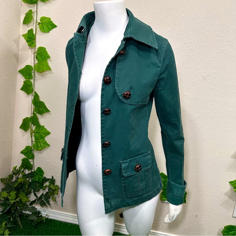 Gap Forest Green Denim Jacket - image 2